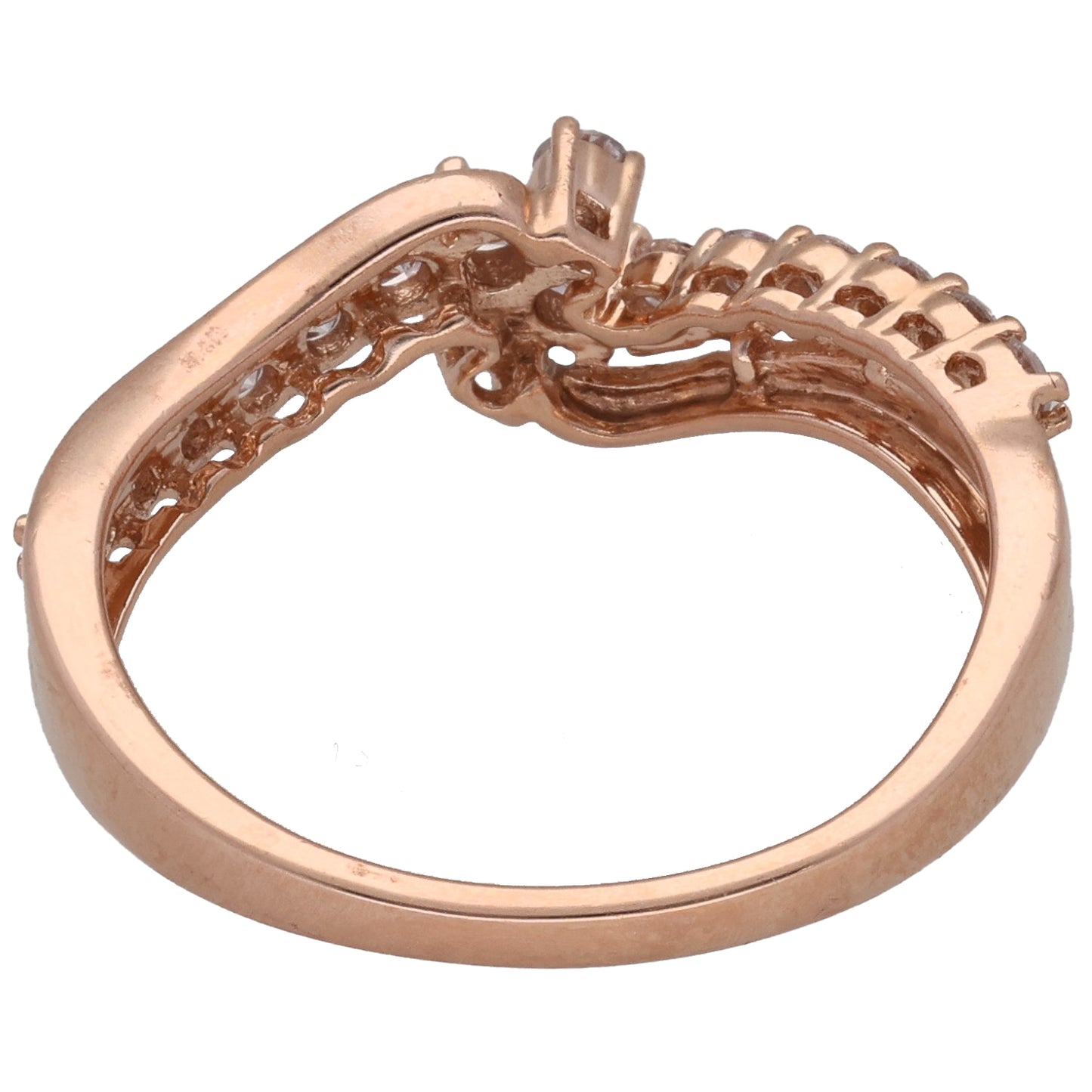 9ct Rose Gold 0.48ct Diamond Dress/Cocktail Ring Size P