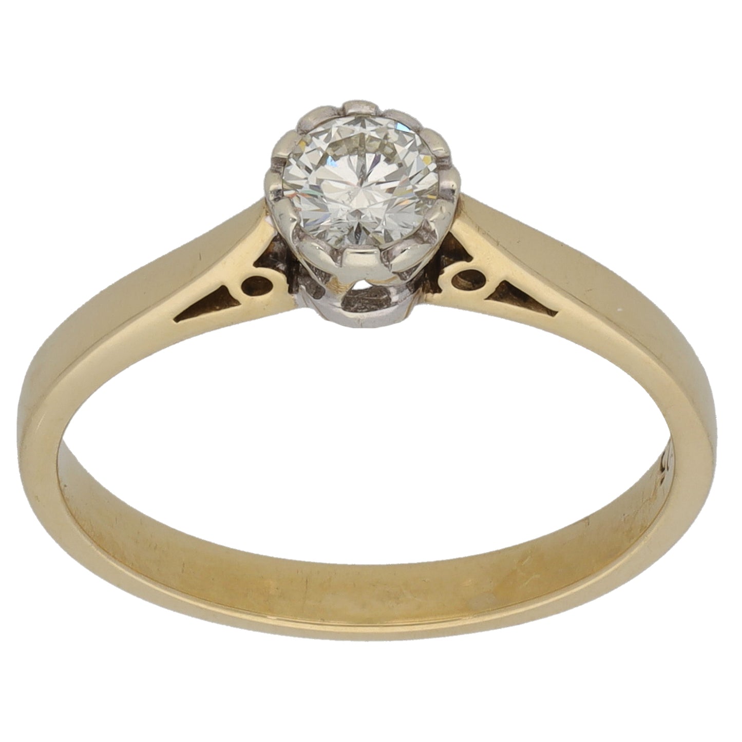 9ct Gold 0.25ct Diamond Solitaire Ring Size M