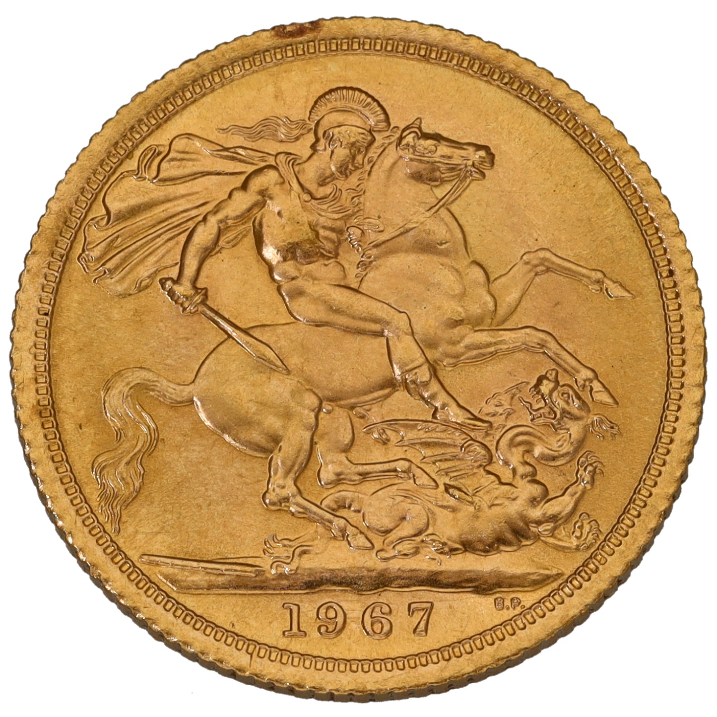 22ct Gold Queen Elizabeth II Full Sovereign Coin 1967