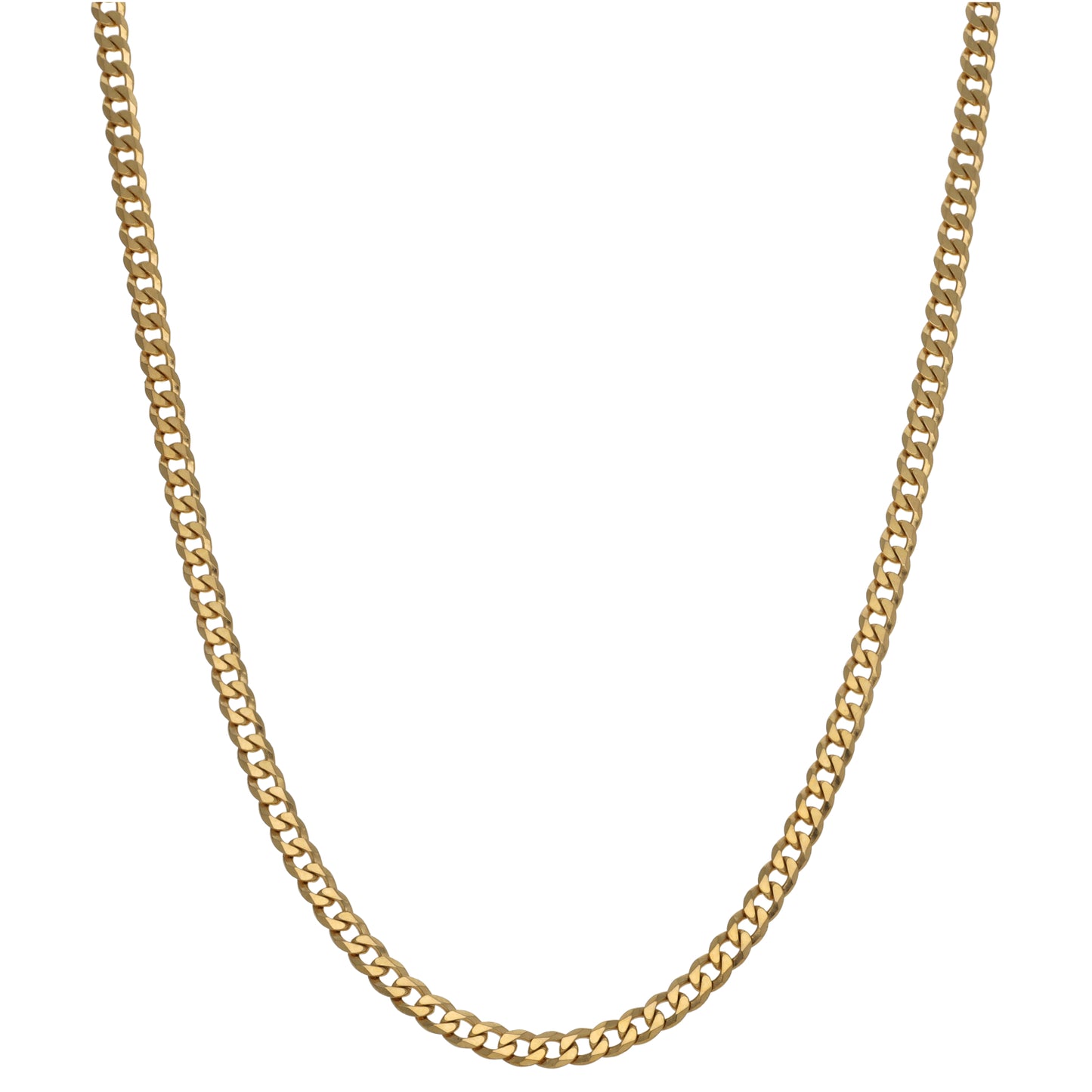 9ct Gold Curb Chain 18"