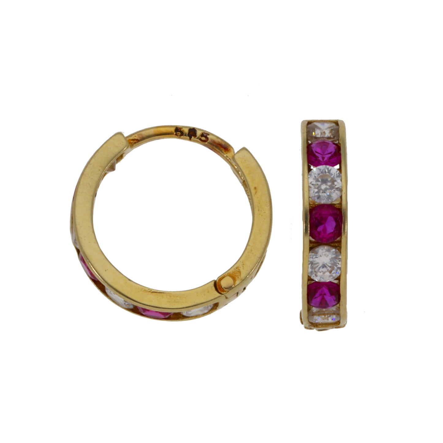 14ct Gold Imitation Hoop Earrings