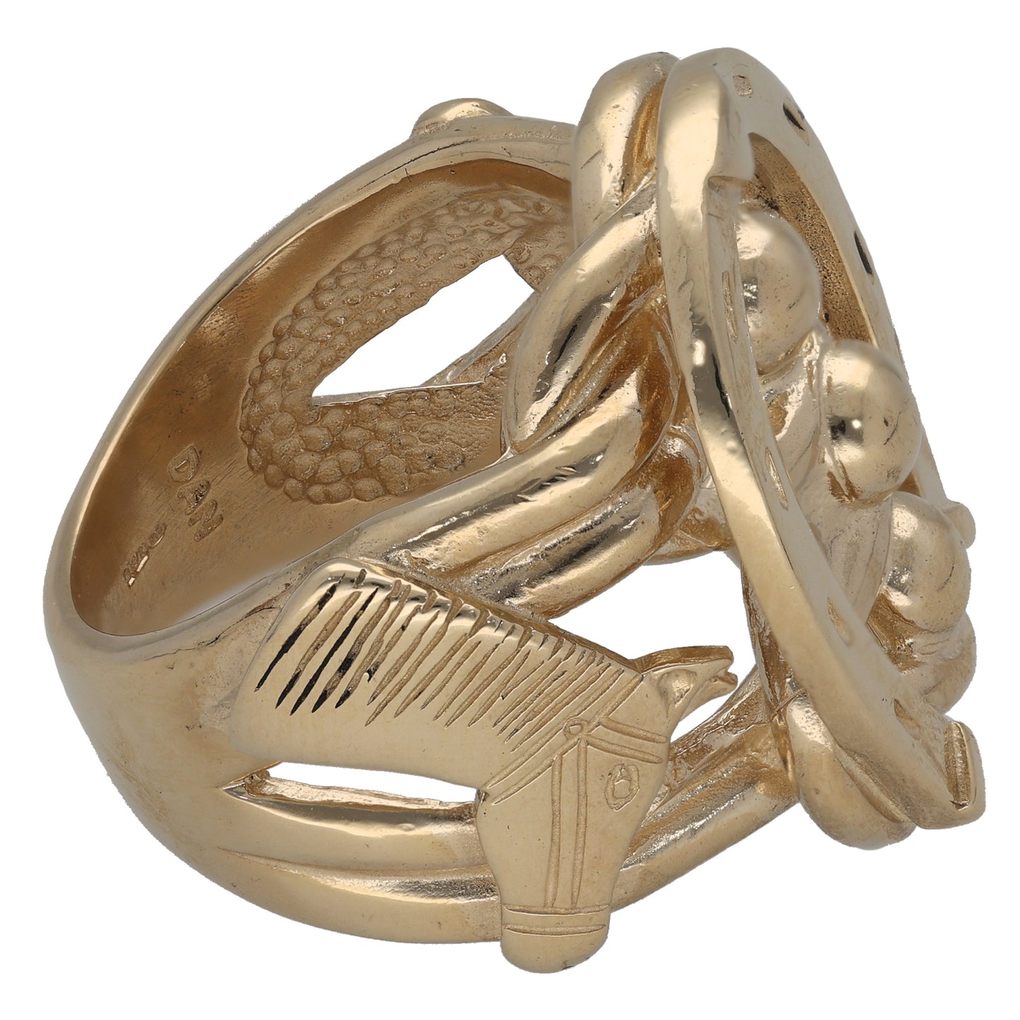9ct Gold Saddle Ring Size Z+1