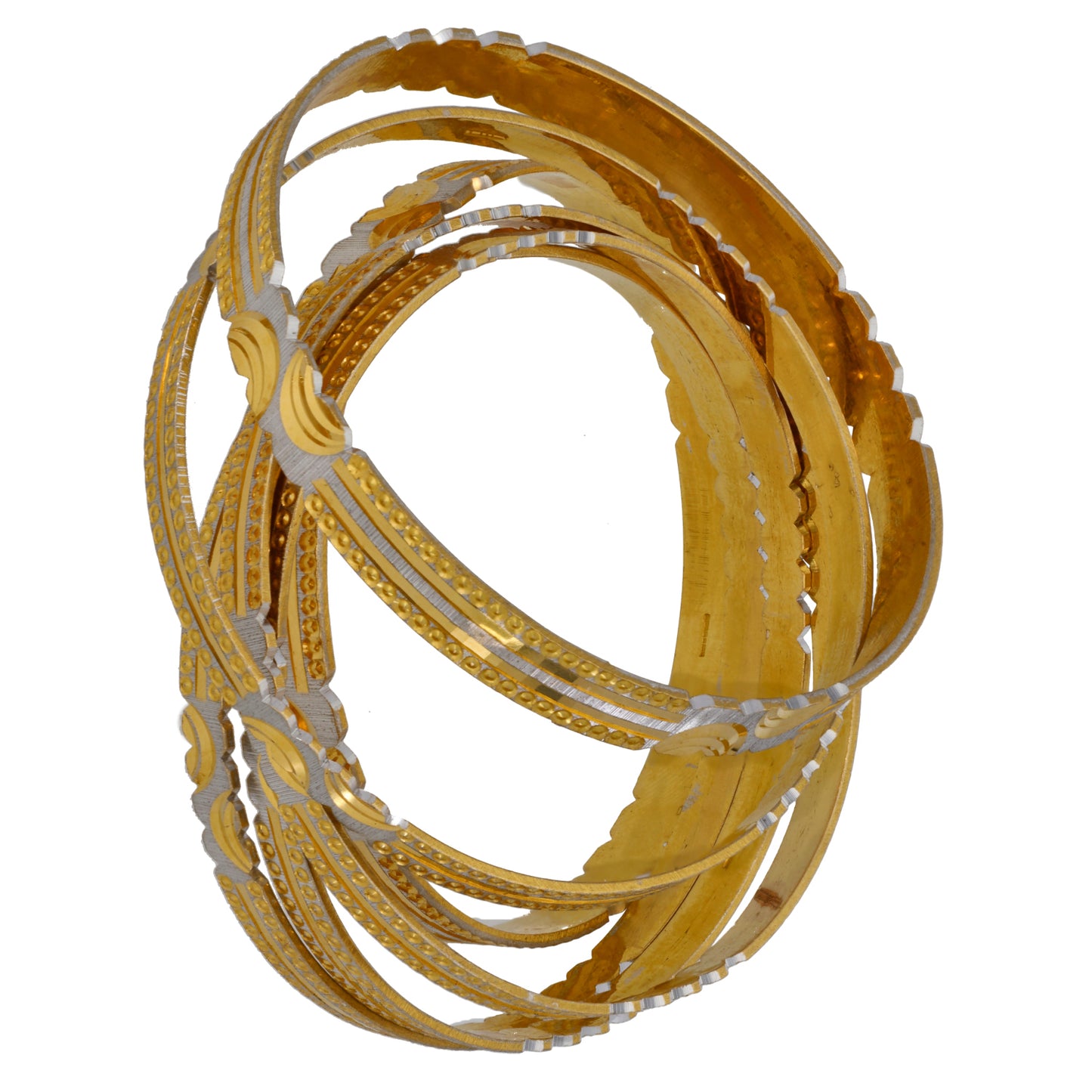 22ct Bicolour Gold Set of Bangles