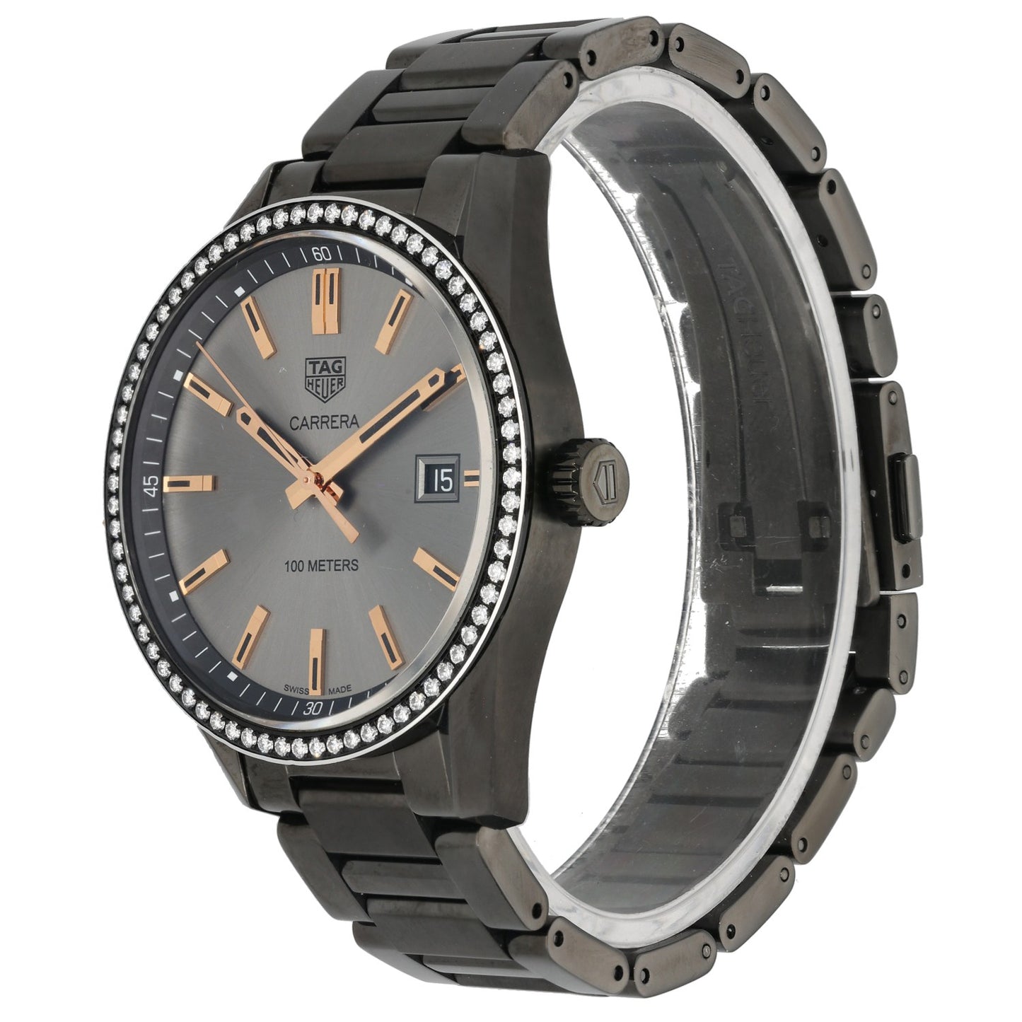 Tag Heuer Carrera WAR1115 39mm PVD Stainless Steel Watch