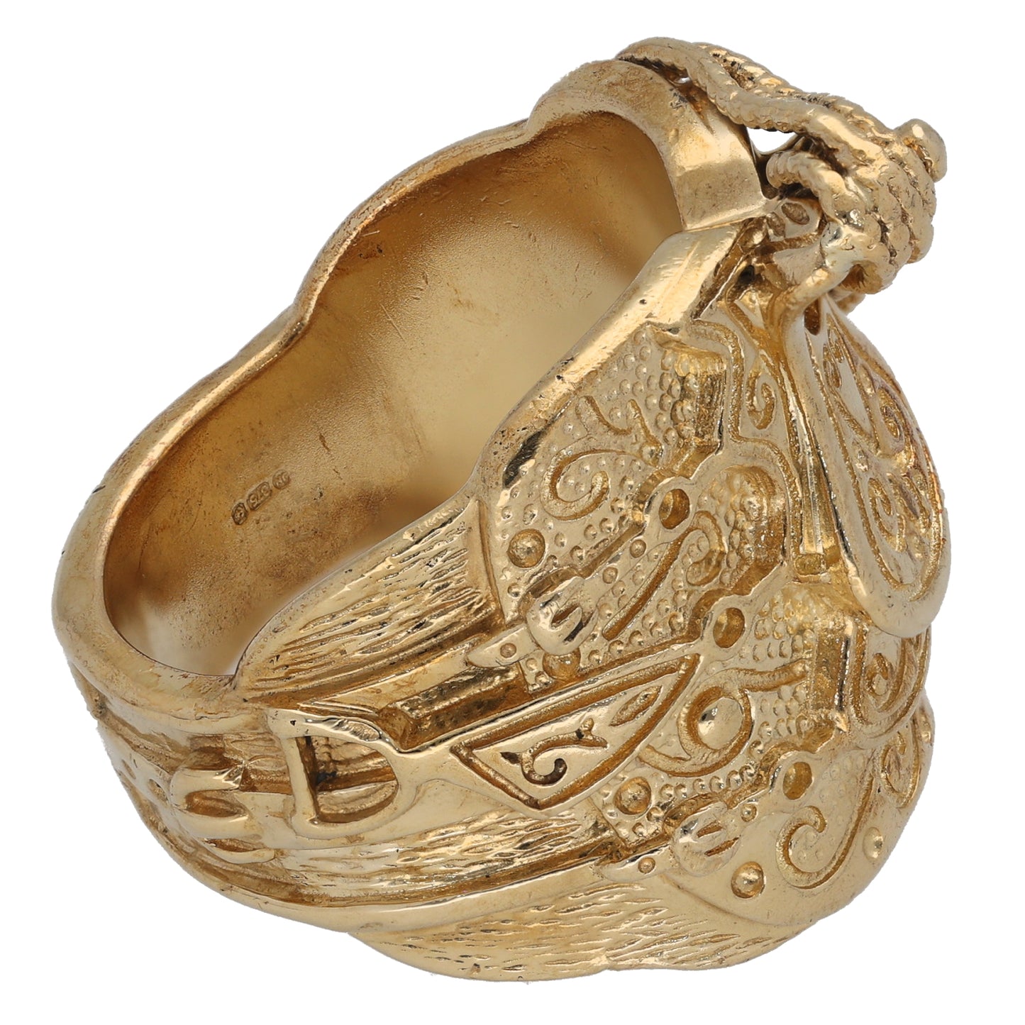 9ct Gold Saddle Ring Size W