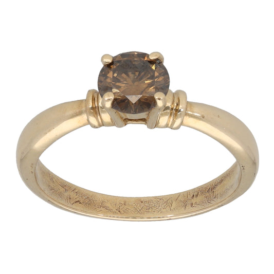 9ct Gold 0.45ct Diamond Solitaire Ring Size K