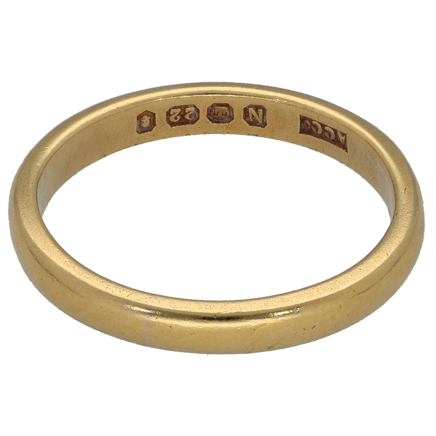 22ct Gold Plain Wedding Ring Size M