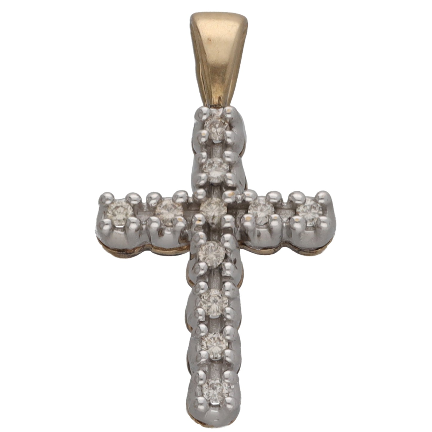 9ct Gold 0.11ct Diamond Cross Pendant