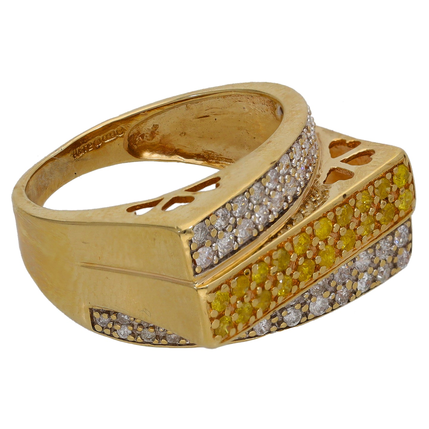 14ct Gold 0.59ct Diamond Dress/Cocktail Ring Size M