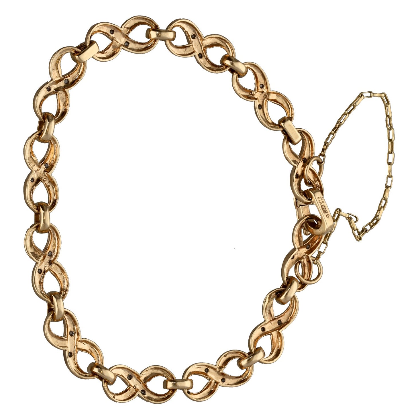 9ct Gold 0.12ct Diamond Alternative Bracelet