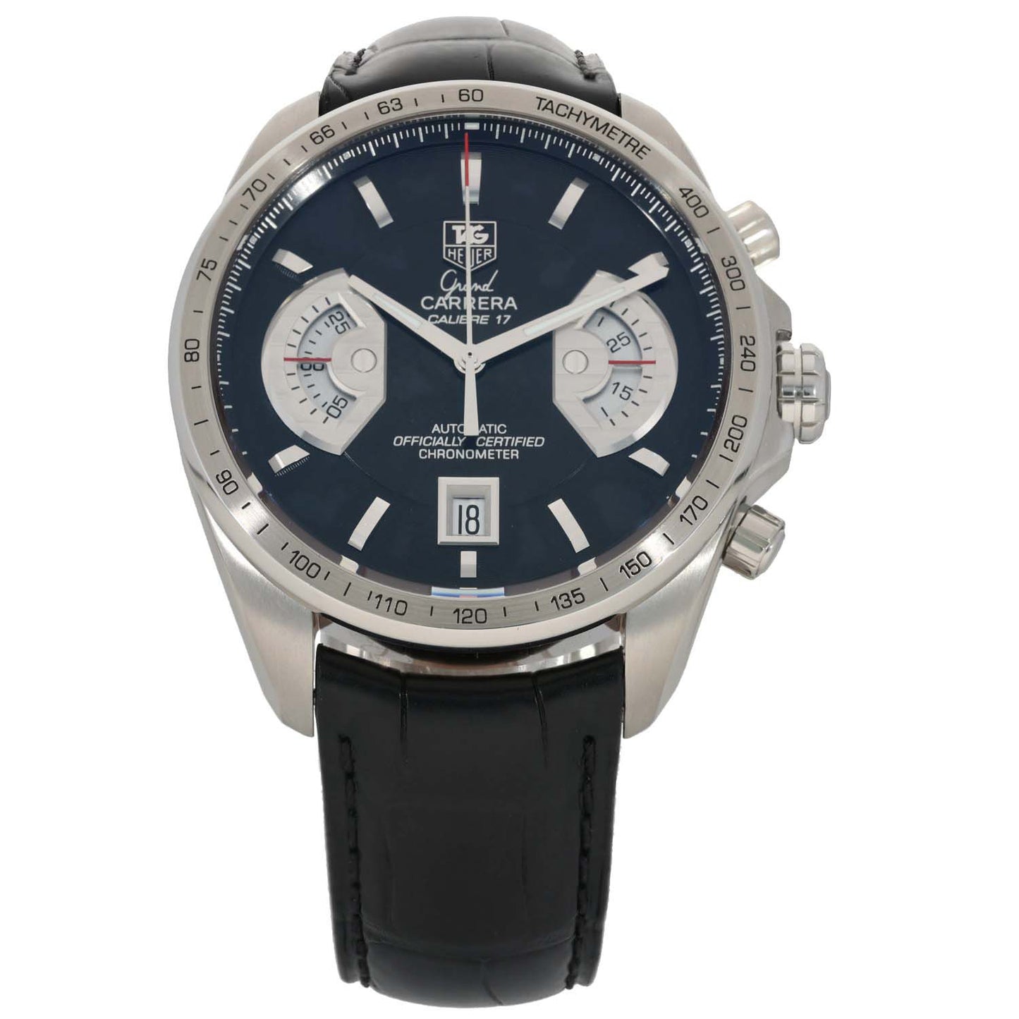 Tag Heuer Grand Carrera CAV511A 43mm Stainless Steel Watch