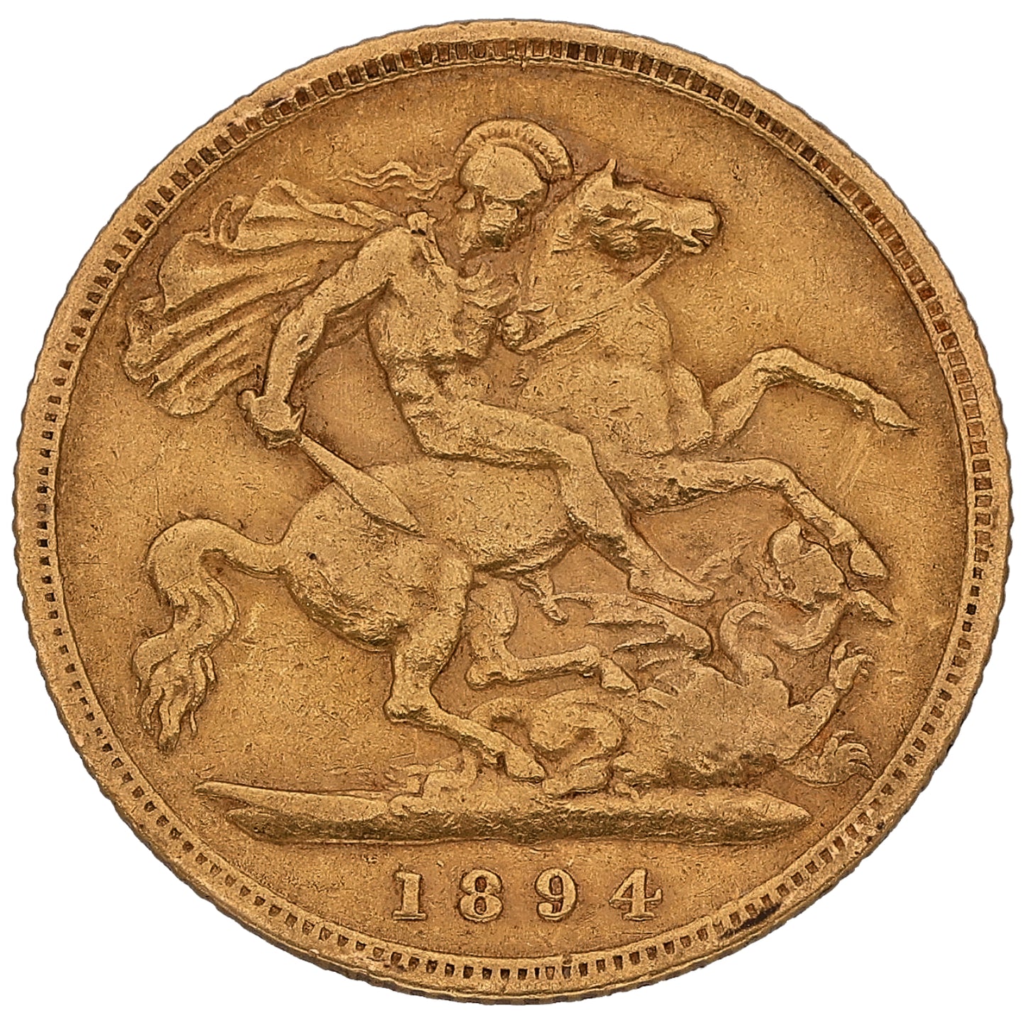 22ct Gold Queen Victoria Half Sovereign Coin 1894