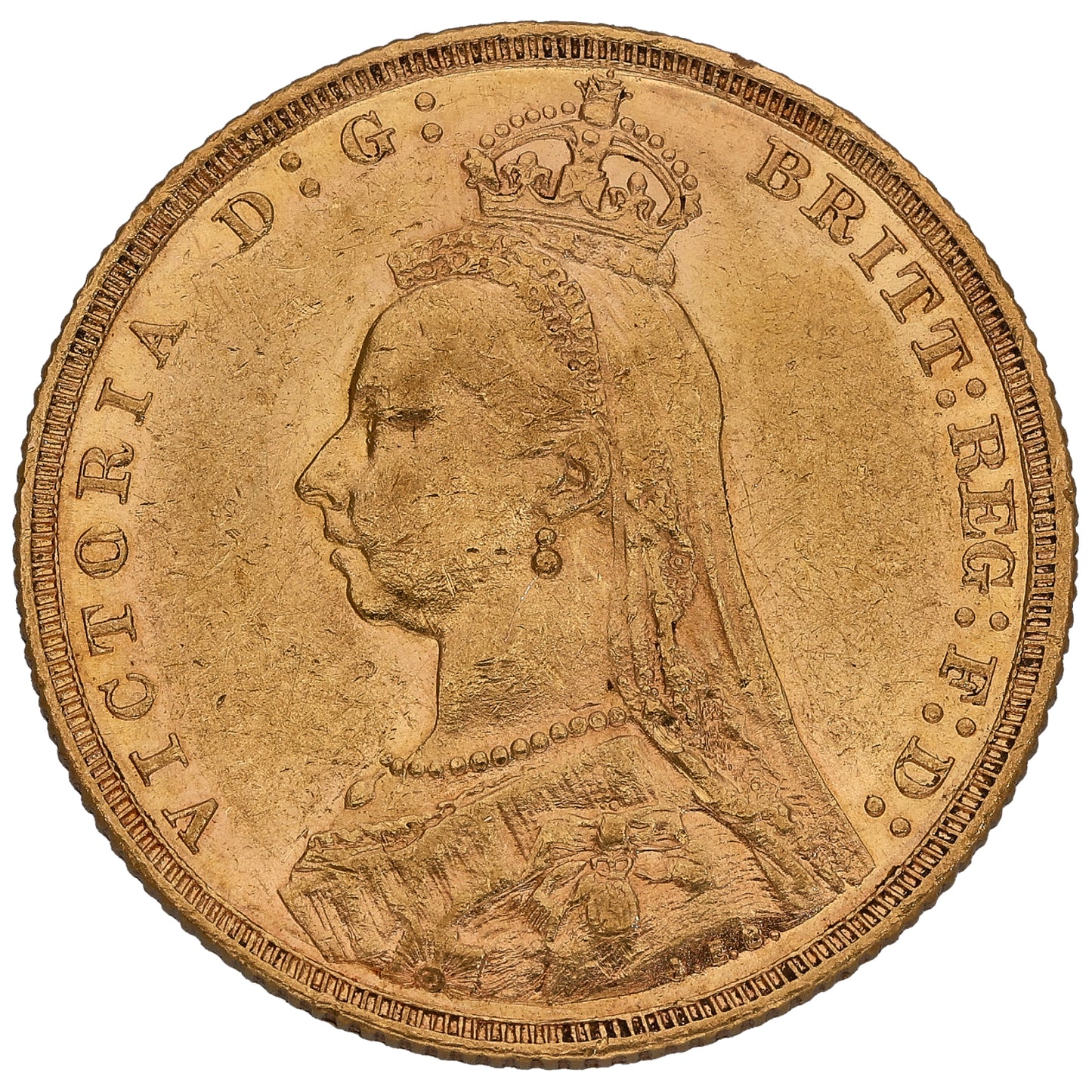 22ct Gold Queen Victoria Full Sovereign Coin 1890