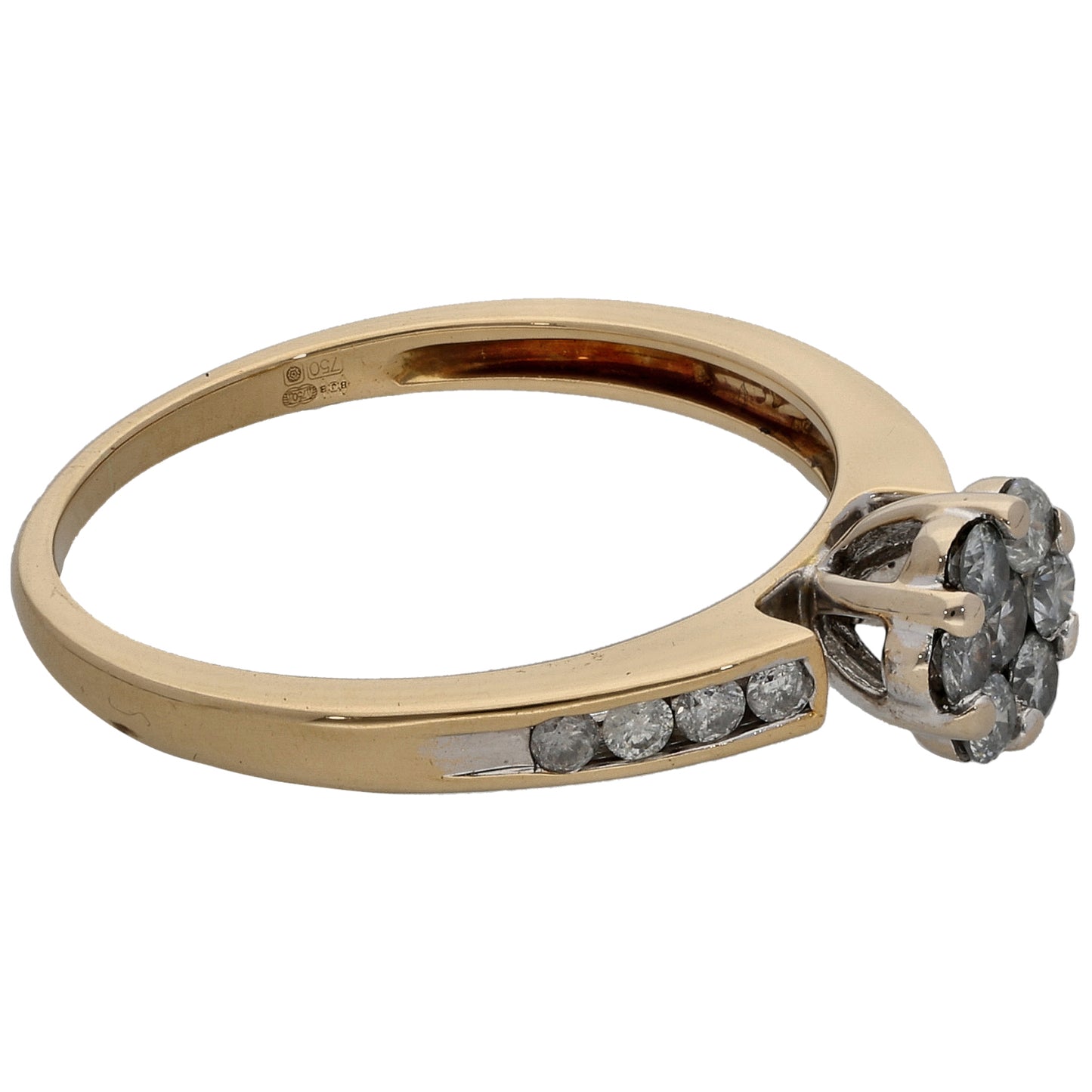 18ct Gold 0.53ct Diamond Dress/Cocktail Ring Size P