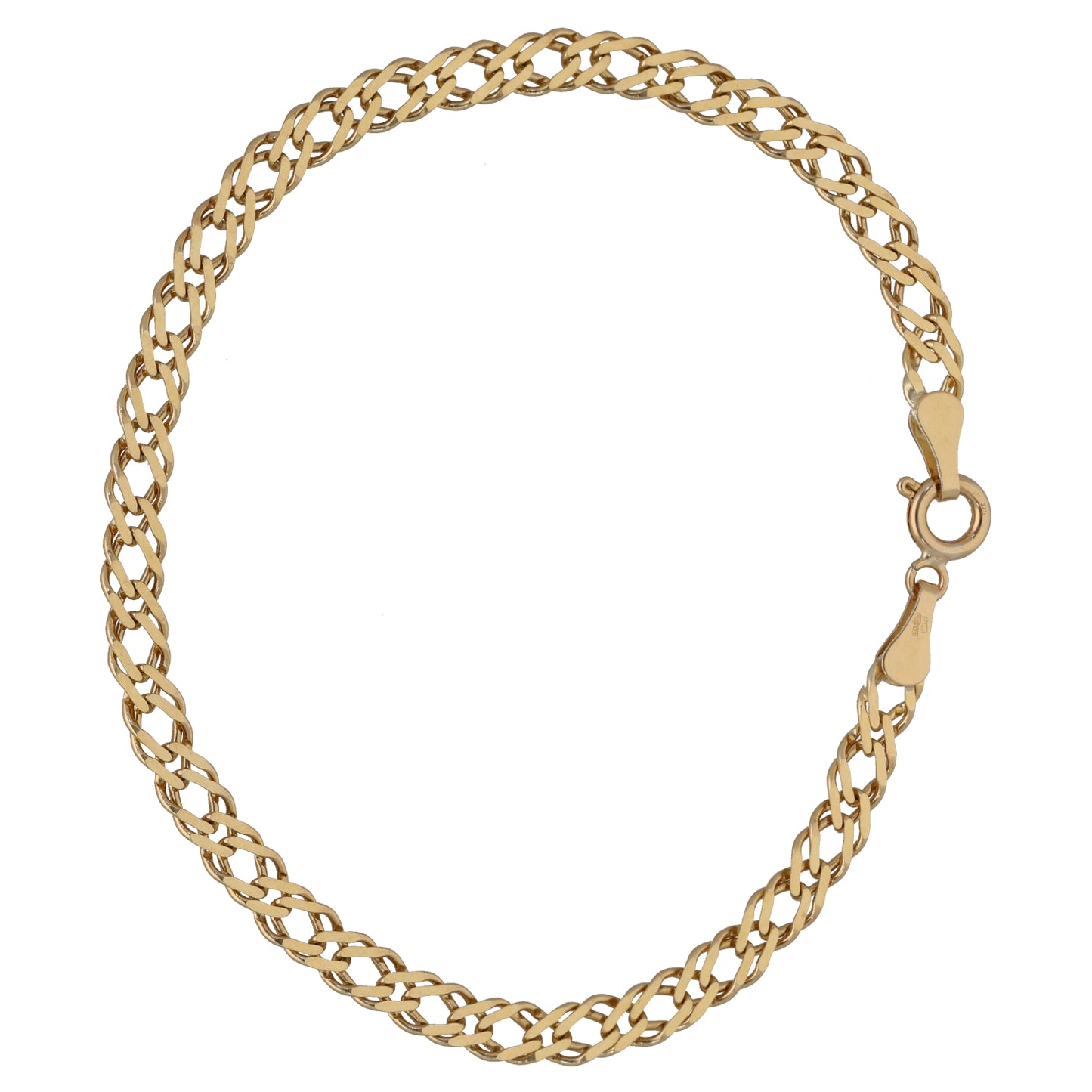 9ct Gold Double Curb Bracelet