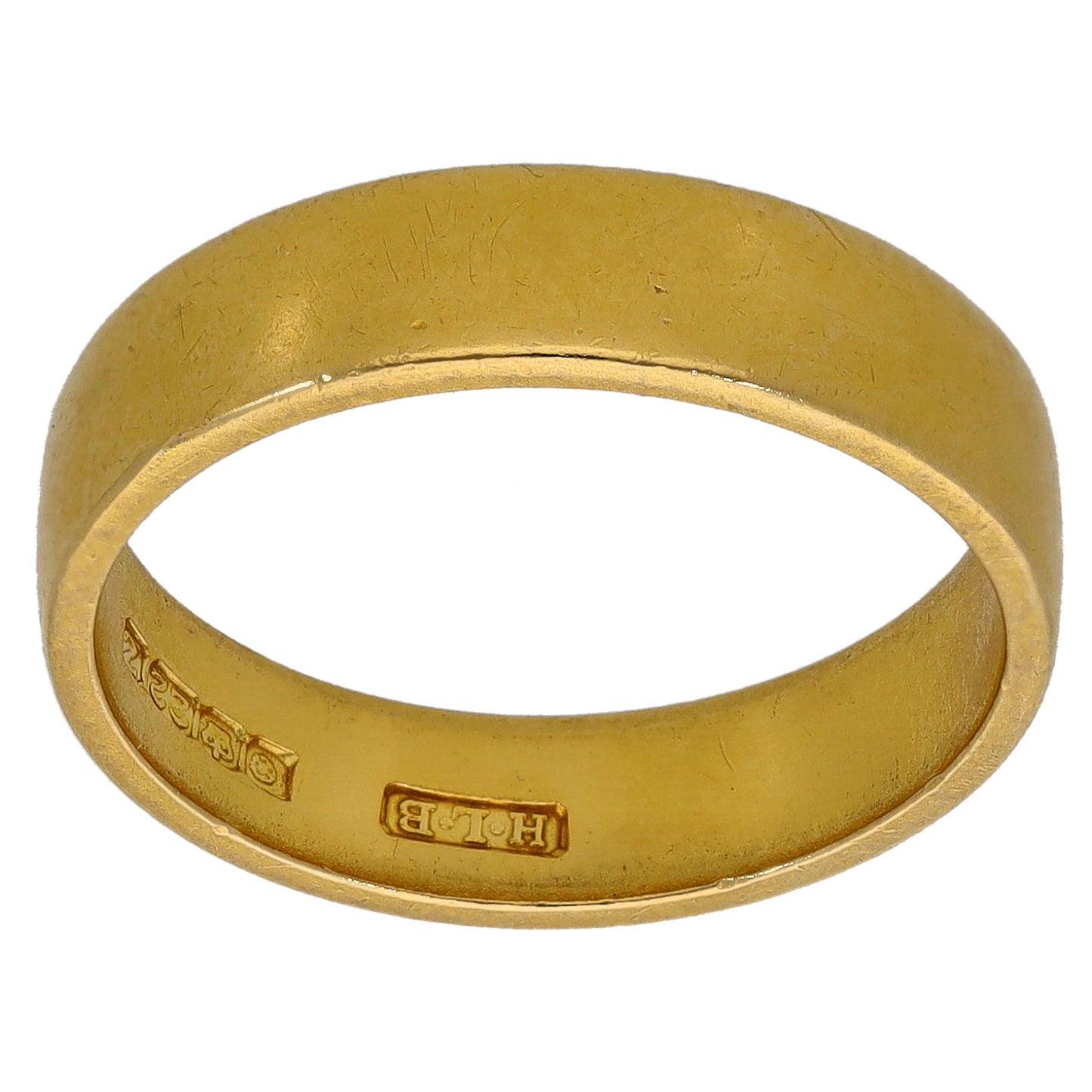 22ct Gold Plain Wedding Ring Size N