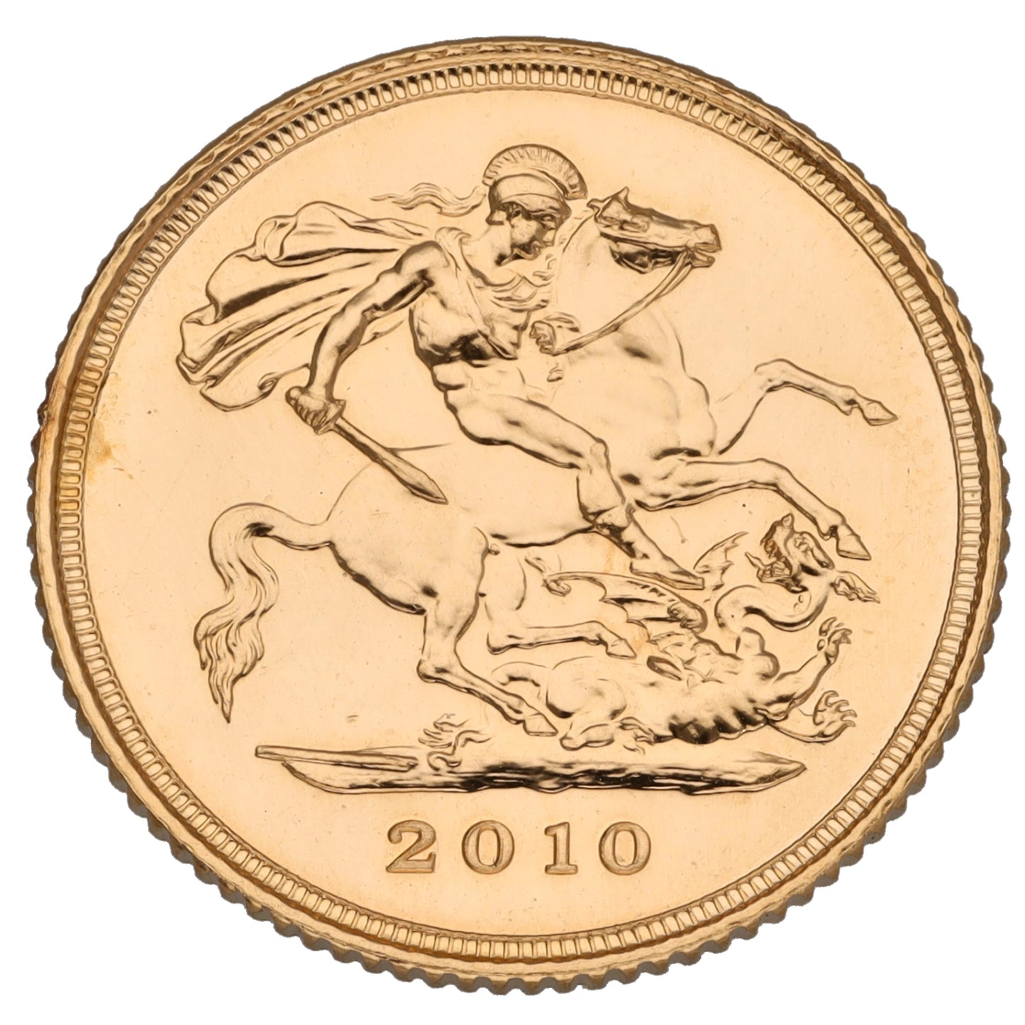 22ct Gold Queen Elizabeth II Half Sovereign Coin 2010