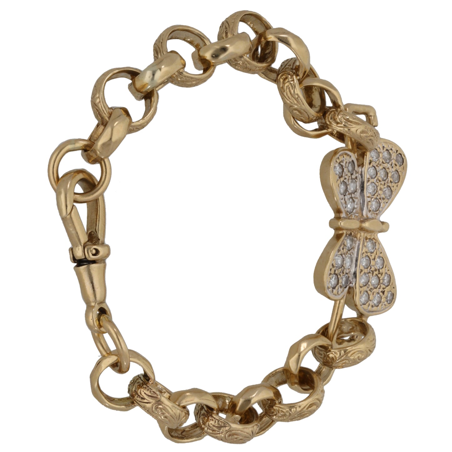9ct Gold Cubic Zirconia Fancy Stone Set Bracelet