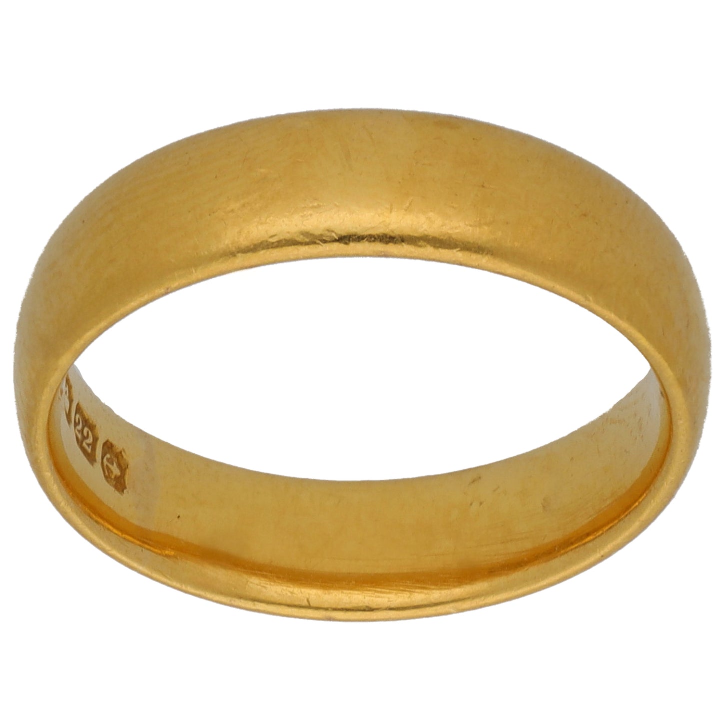 22ct Gold Plain Wedding Ring Size M