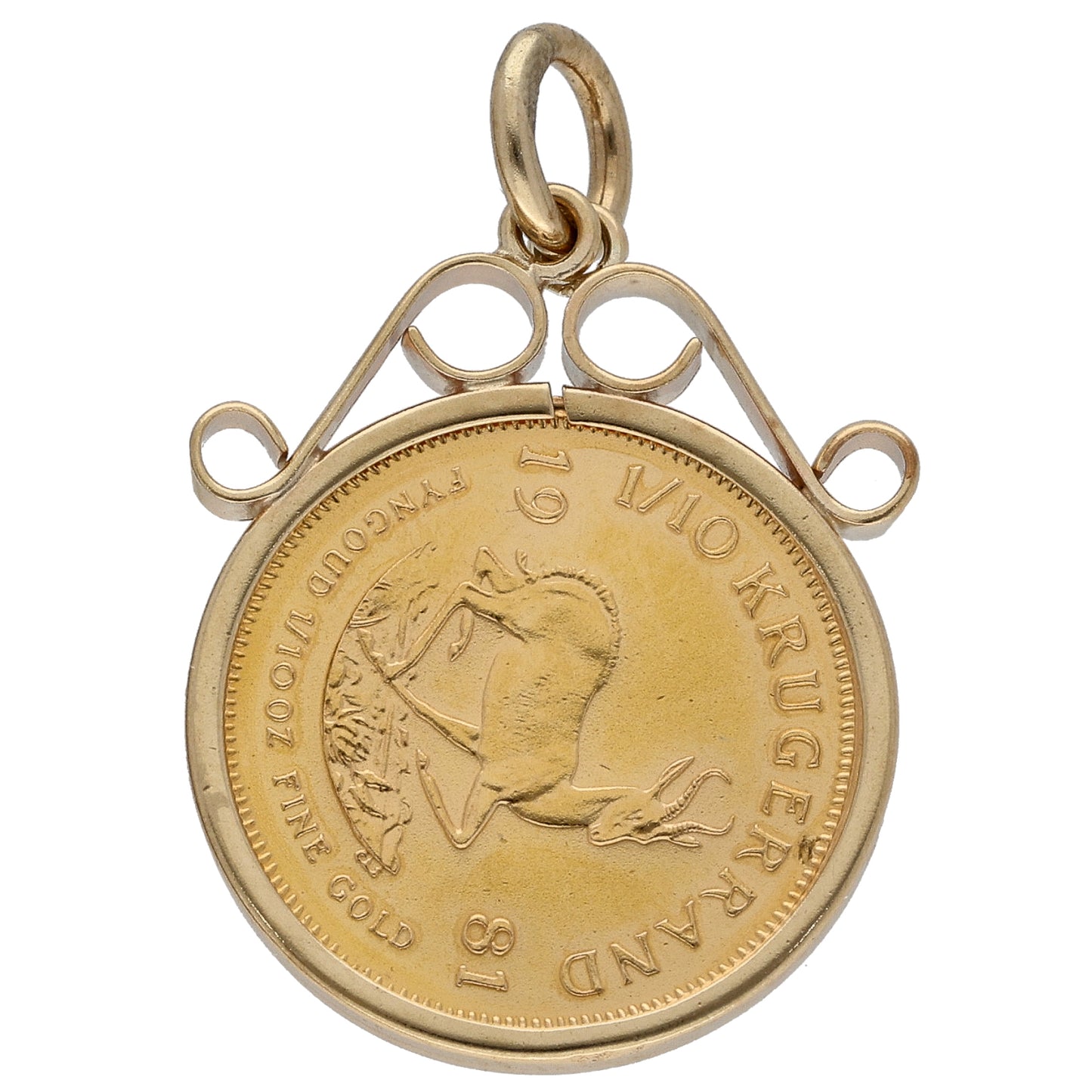 9ct Gold 1/10 Oz Krugerrand Coin Pendant