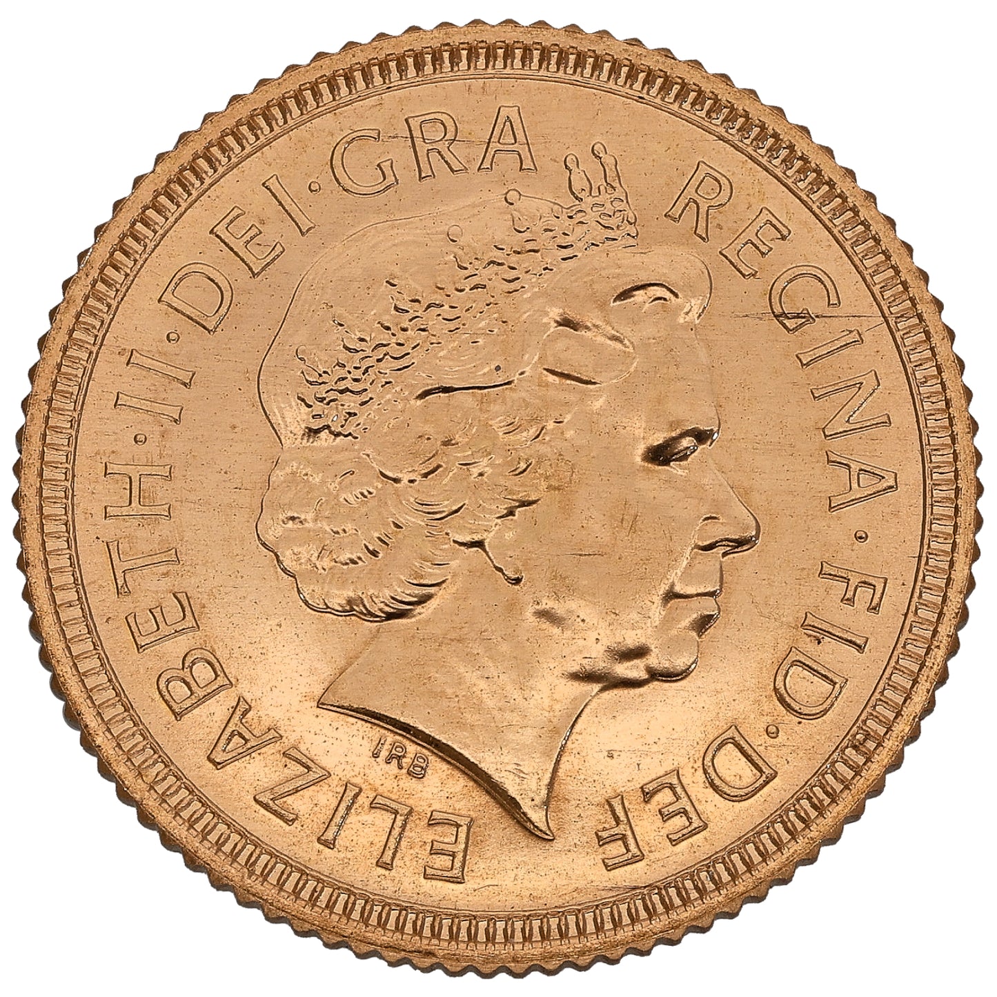 22ct Gold Queen Elizabeth II Half Sovereign Coin 2000