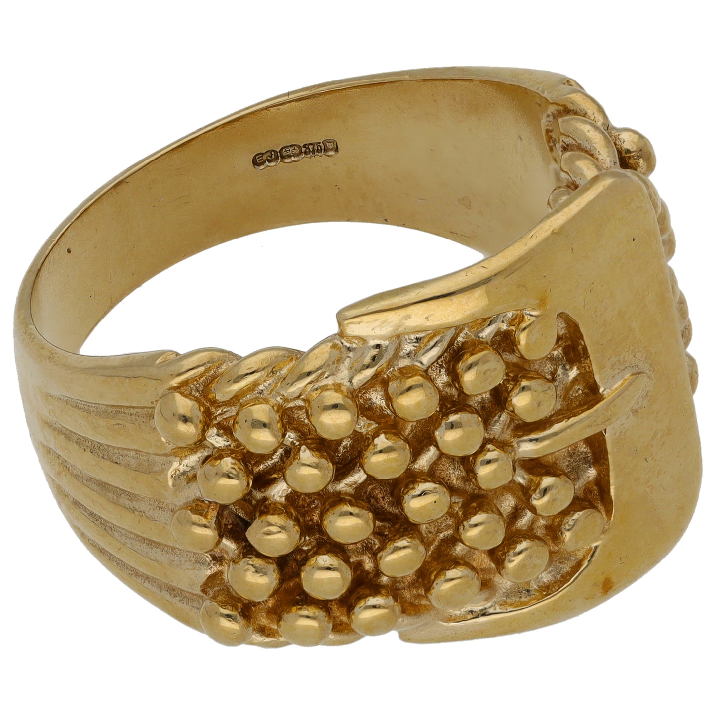 9ct Gold Buckle Ring Size X