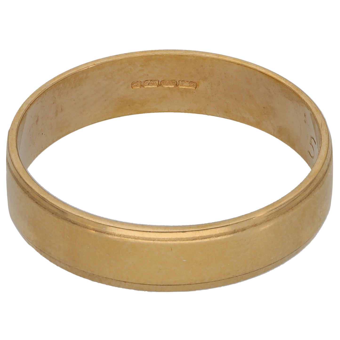 9ct Gold Plain Wedding Ring Size X
