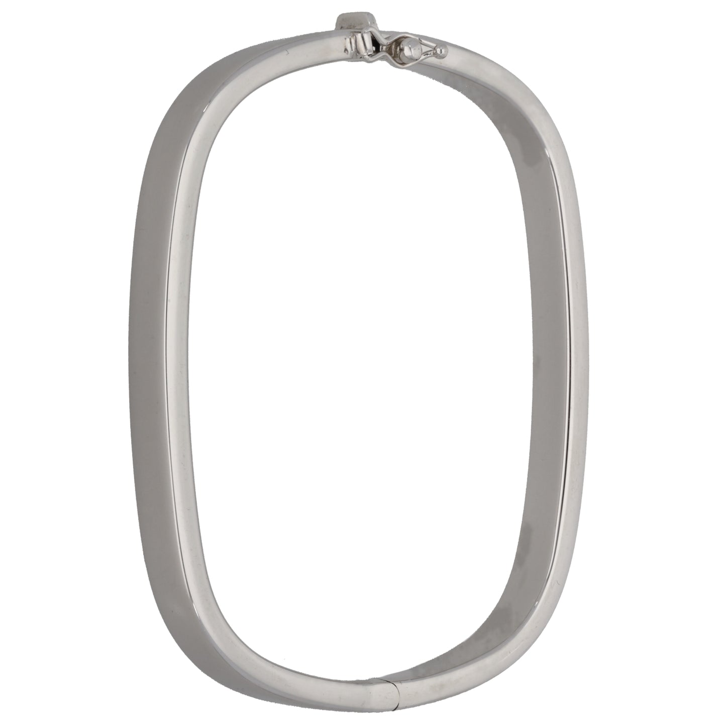 9ct White Gold Hinged/Clasp Bangle