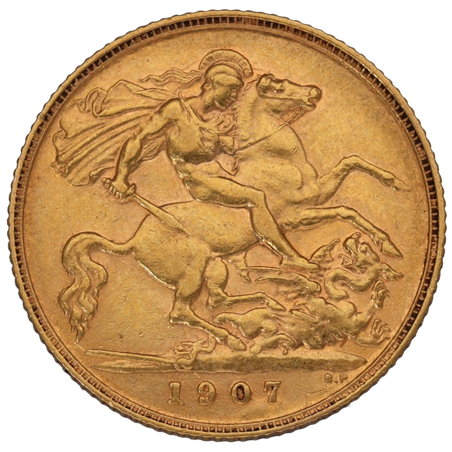 22ct Gold King Edward VII Half Sovereign Coin 1907