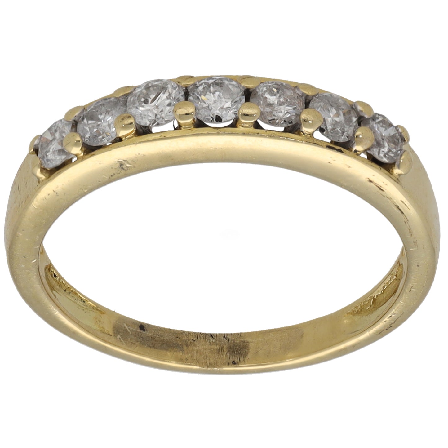 18ct Gold 0.35ct Diamond Half Eternity Ring Size N