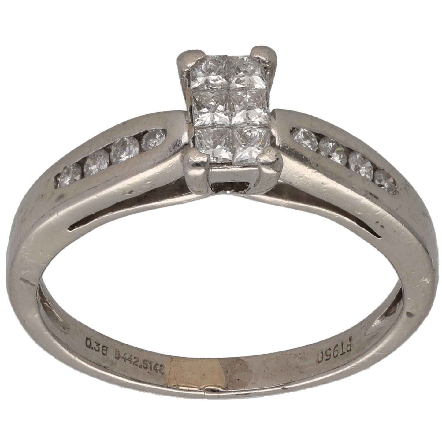 Platinum 0.38ct Diamond Dress/Cocktail Ring Size P