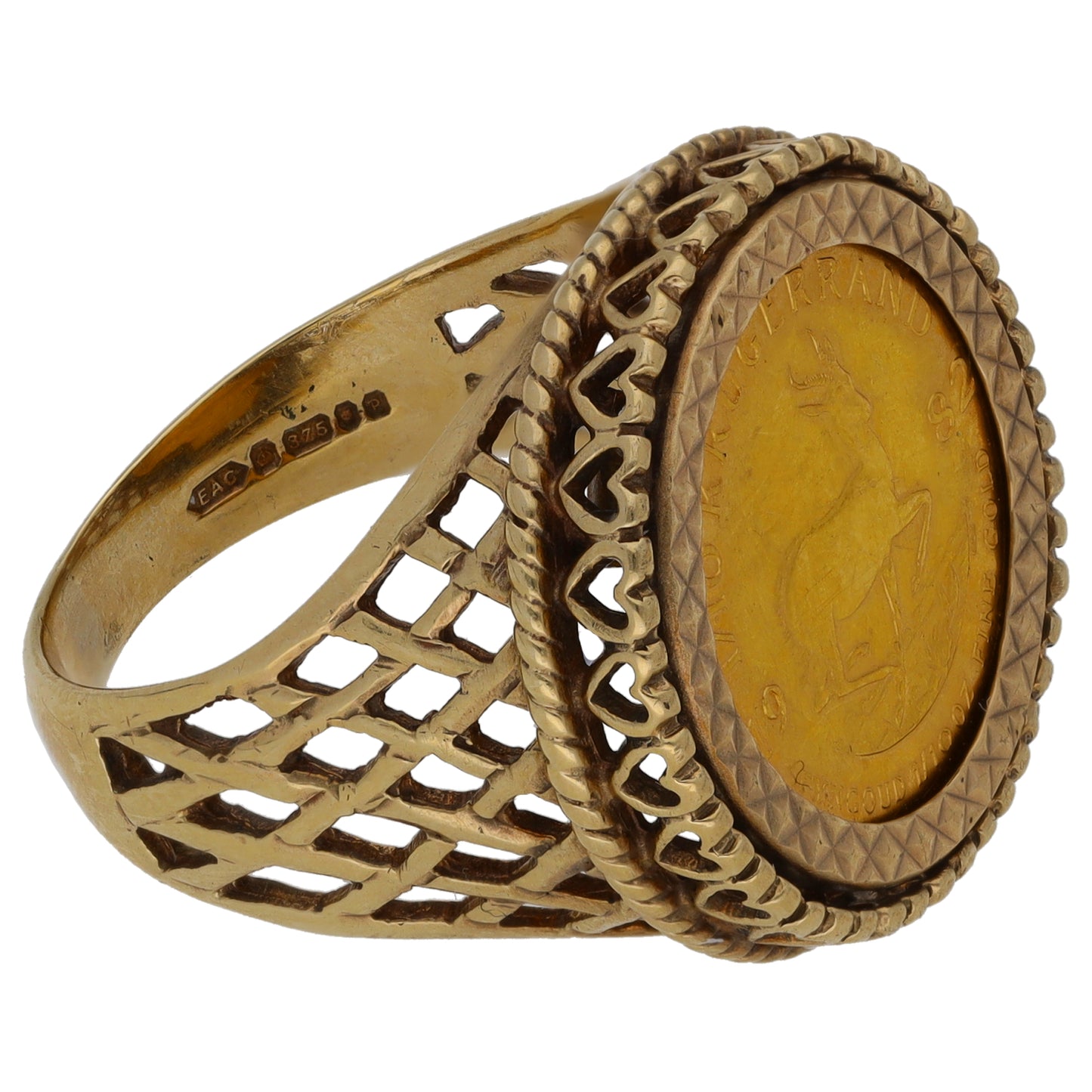 9ct Gold Coin Ring Size O