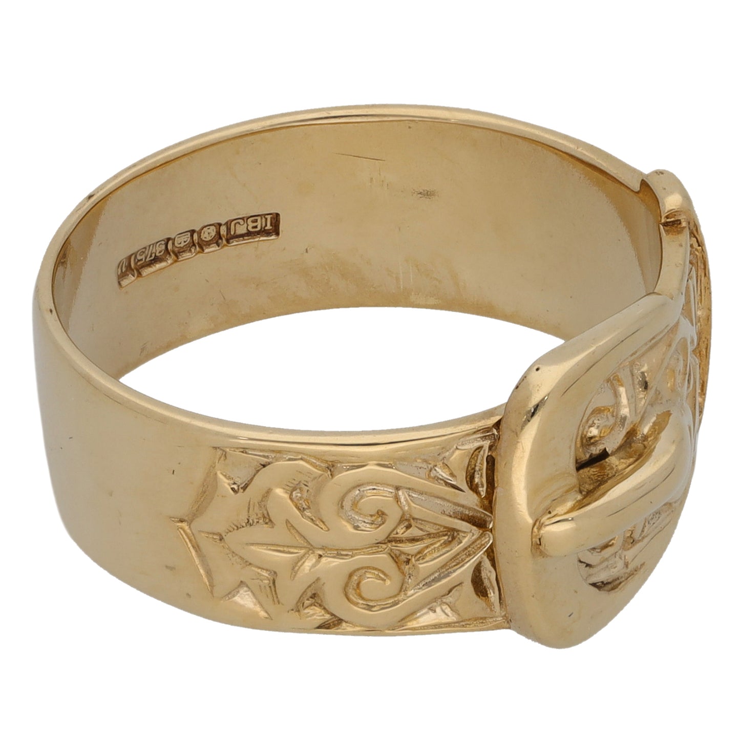 9ct Gold Buckle Ring Size Q