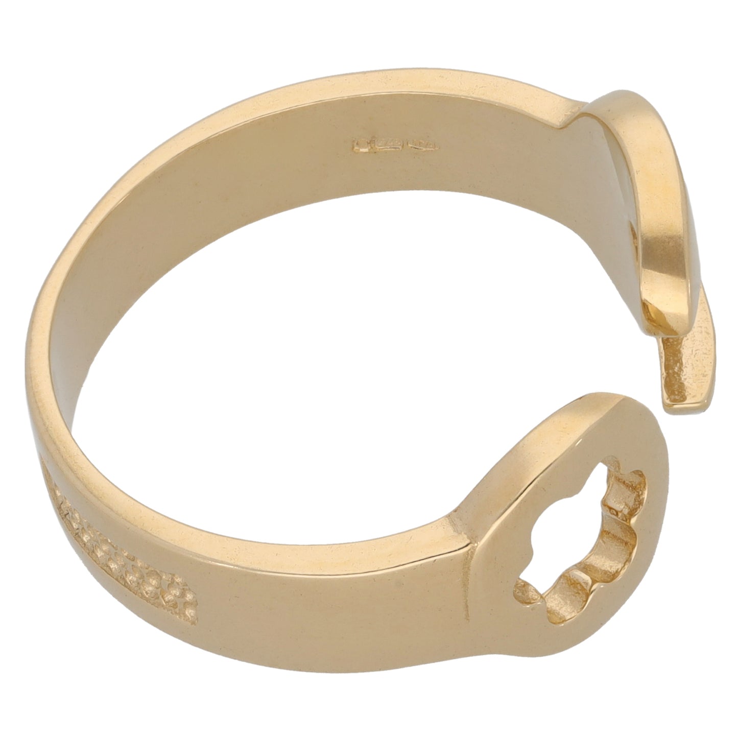 New 9ct Gold Spanner Ring Size T - Y