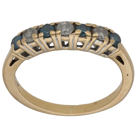 9ct Gold 0.34ct Diamond Half Eternity Ring Size K