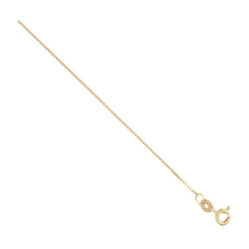 New 18ct Gold Box Chain 16