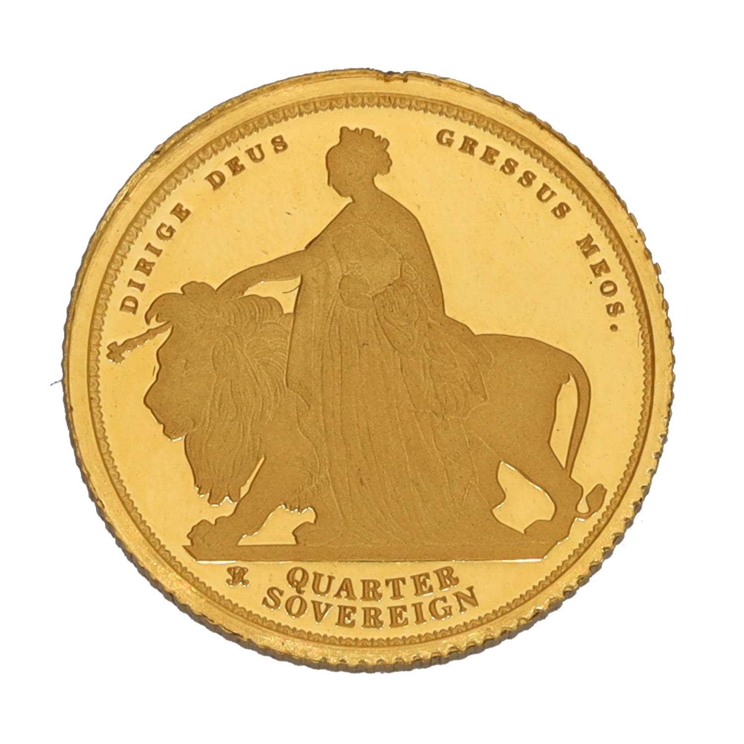 22ct Gold Queen Elizabeth II Quarter Sovereign Coin 2019 H&T