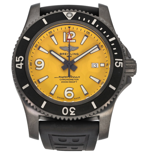 Breitling Superocean MI7368 46mm DLC Stainless Steel Watch