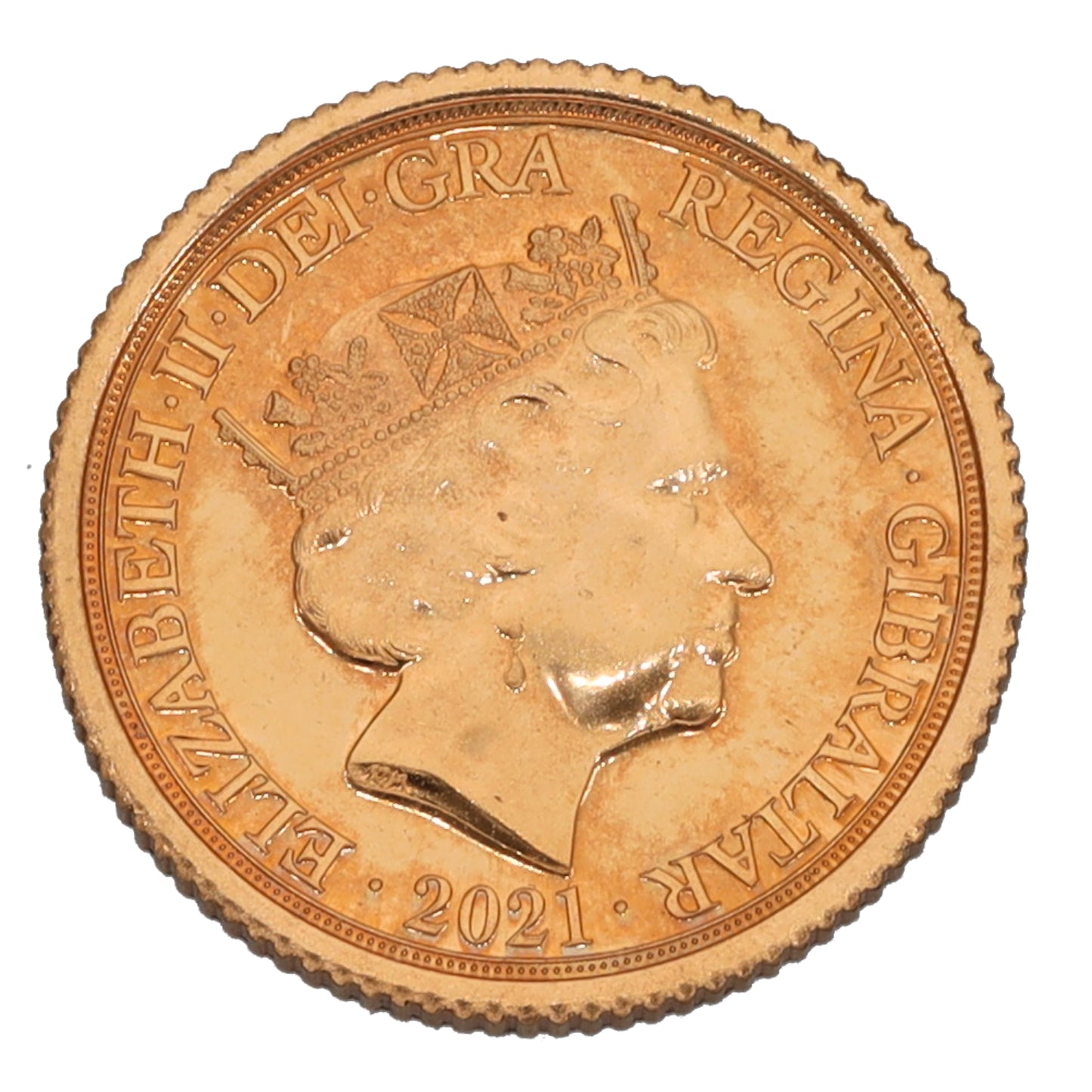 22ct Gold Queen Elizabeth II Quarter Sovereign Coin 2021