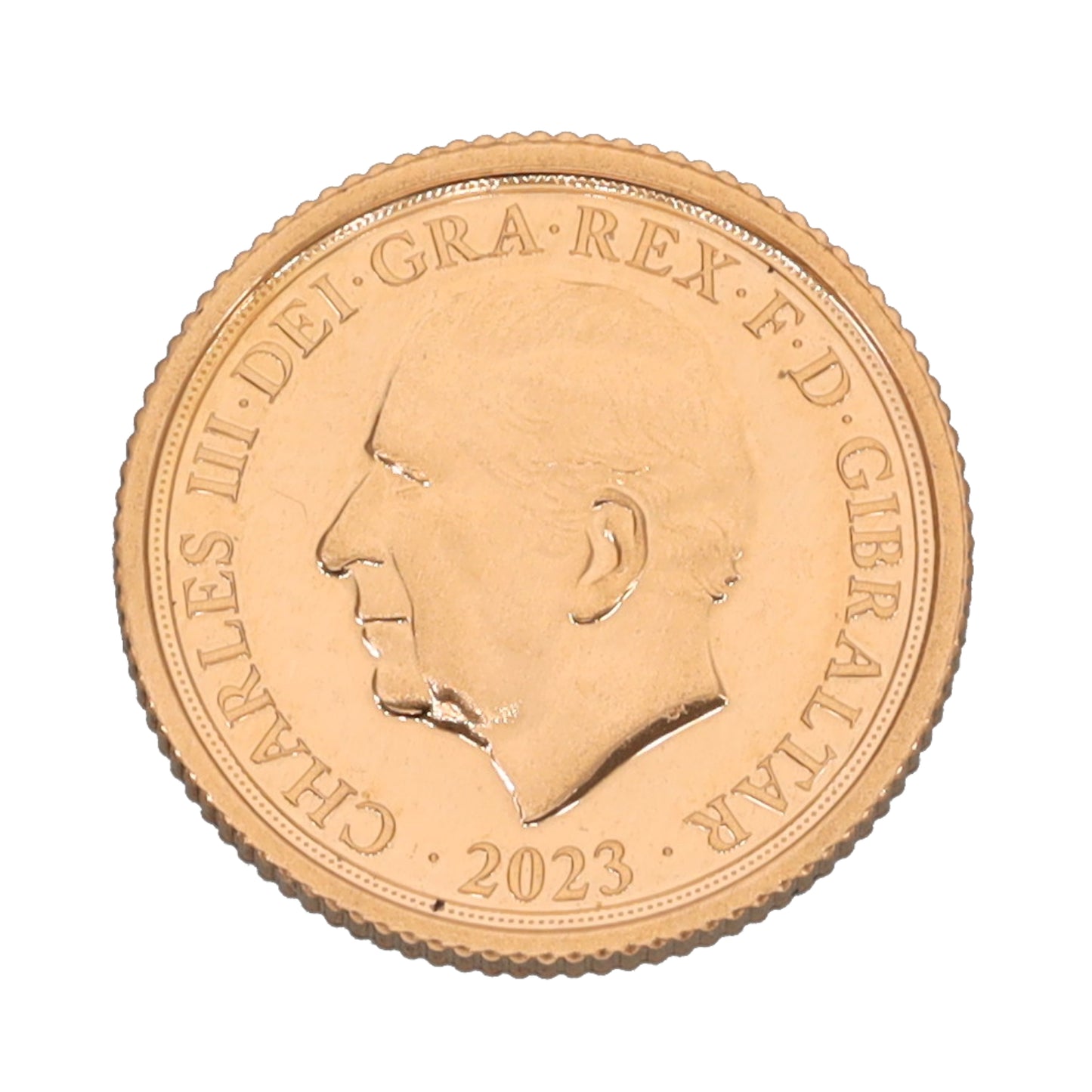 22ct Gold King Charles III Quarter Sovereign Coin 2023