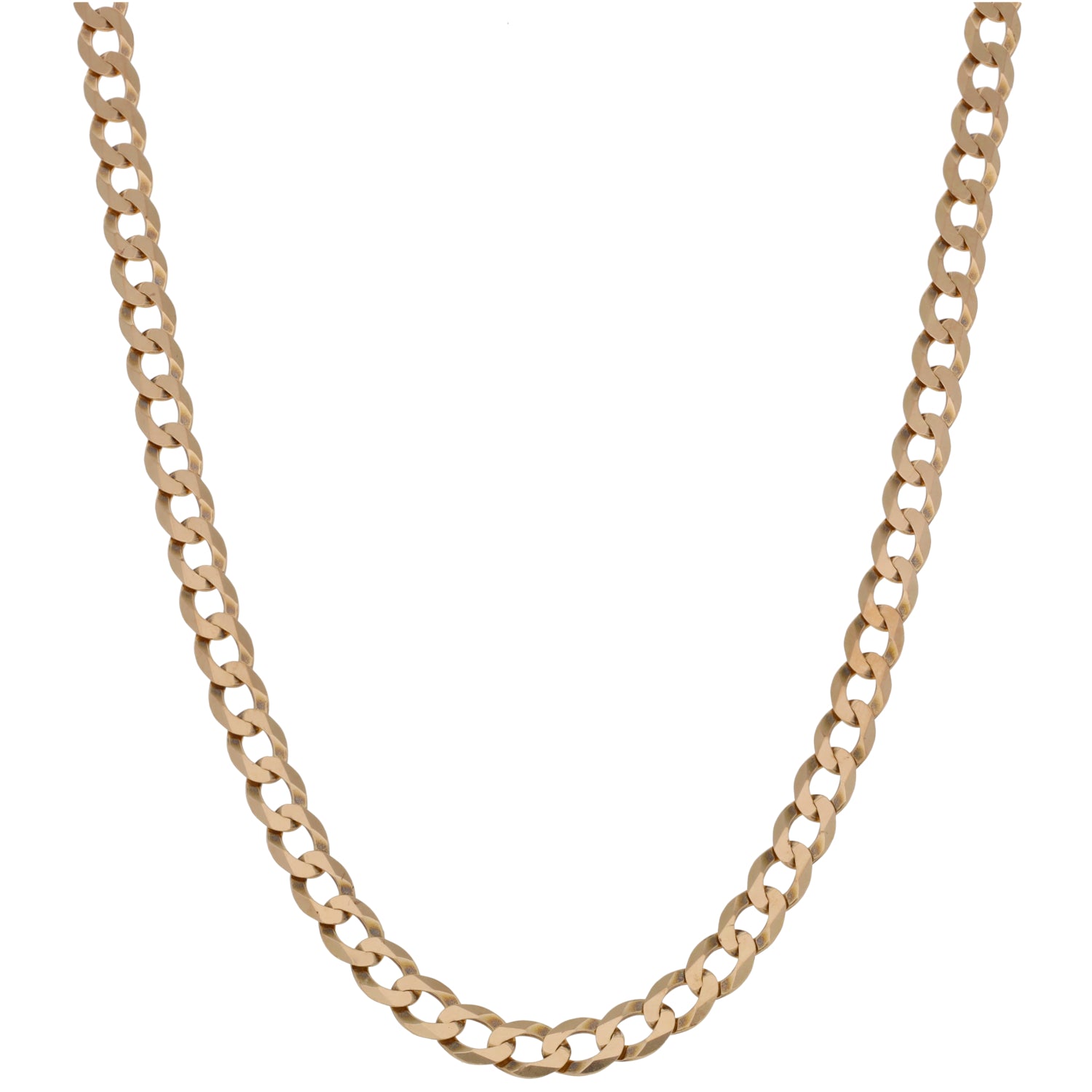9ct Rose Gold Curb Chain 20" H&T