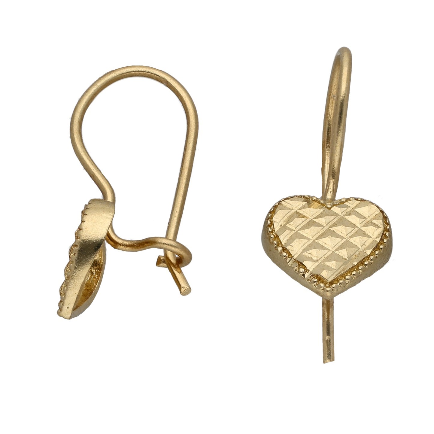 14ct Gold Heart Earrings