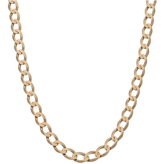 9ct Gold Curb Chain 18"