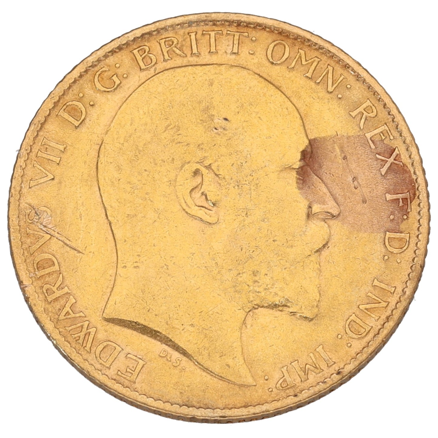 22ct Gold King Edward VII Half Sovereign Coin 1909