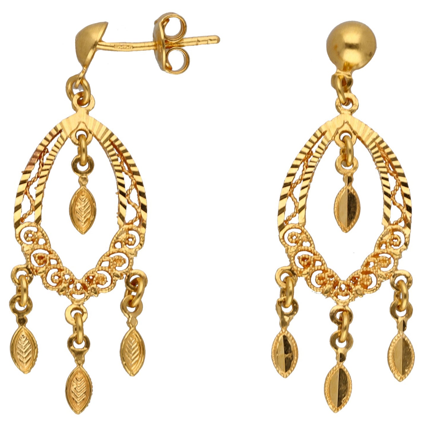 22ct Gold Drop Earrings