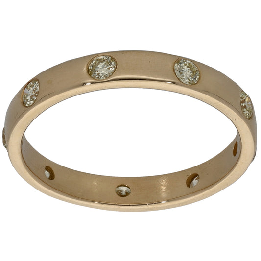 14ct Gold 0.45ct Diamond Alternative Ring Size P