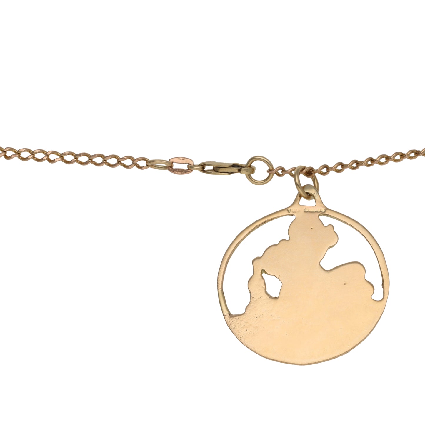 9ct Gold St Christopher Pendant With Chain