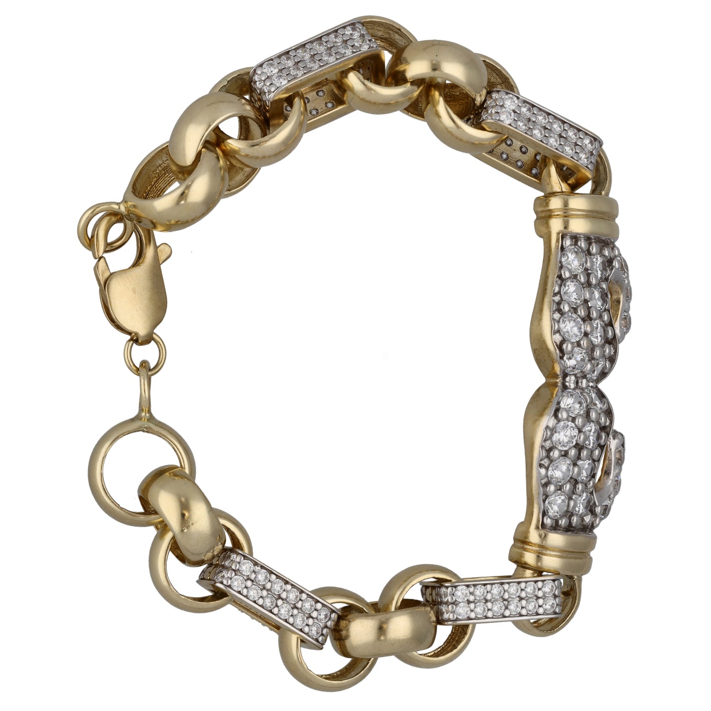 9ct Gold Cubic Zirconia Boxing Bracelet