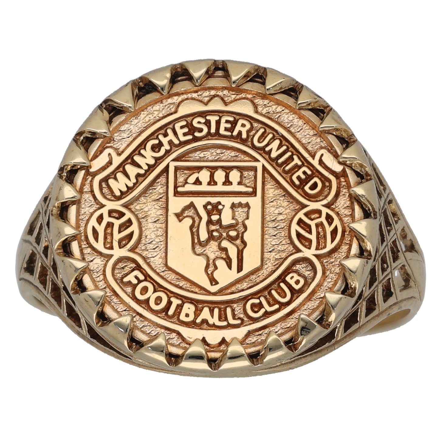 9ct Gold Manchester United Signet Ring Size V