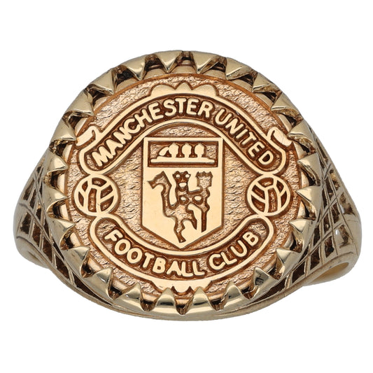 9ct Gold Manchester United Signet Ring Size V
